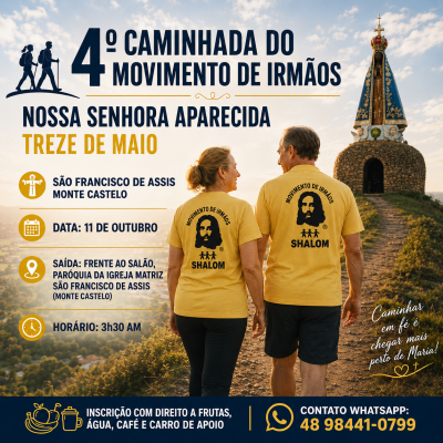 Corrida 4ª Caminhada do Movimento de Irmãos Nossa Senhora Aparecida em Tubarão, SC